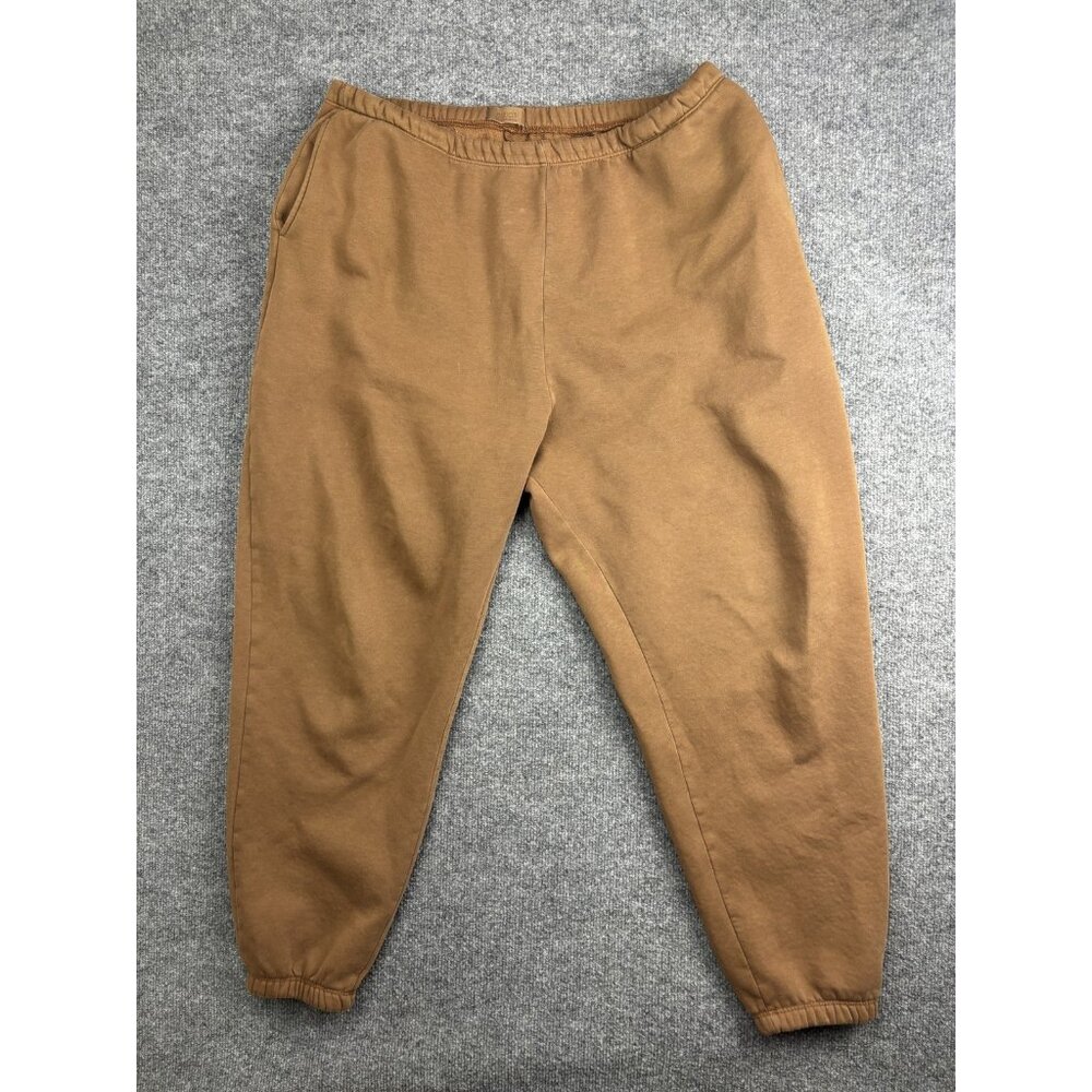 Nuuds Sweatpants Mens XL 36x29 Brown Fleece Joggers Elastic Waist Pockets